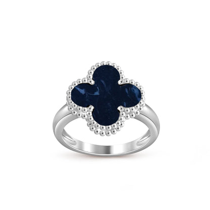[Limara]LUCKY CLOVER VINTAGE WHITE GOLD RING COLLECTION