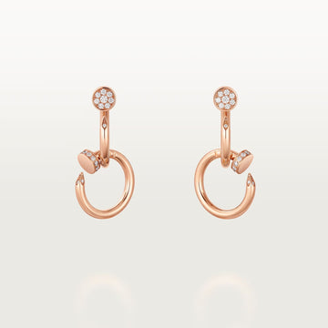 [Limara] JUSTE HALF DIAMOND DOUBLE EARRINGS