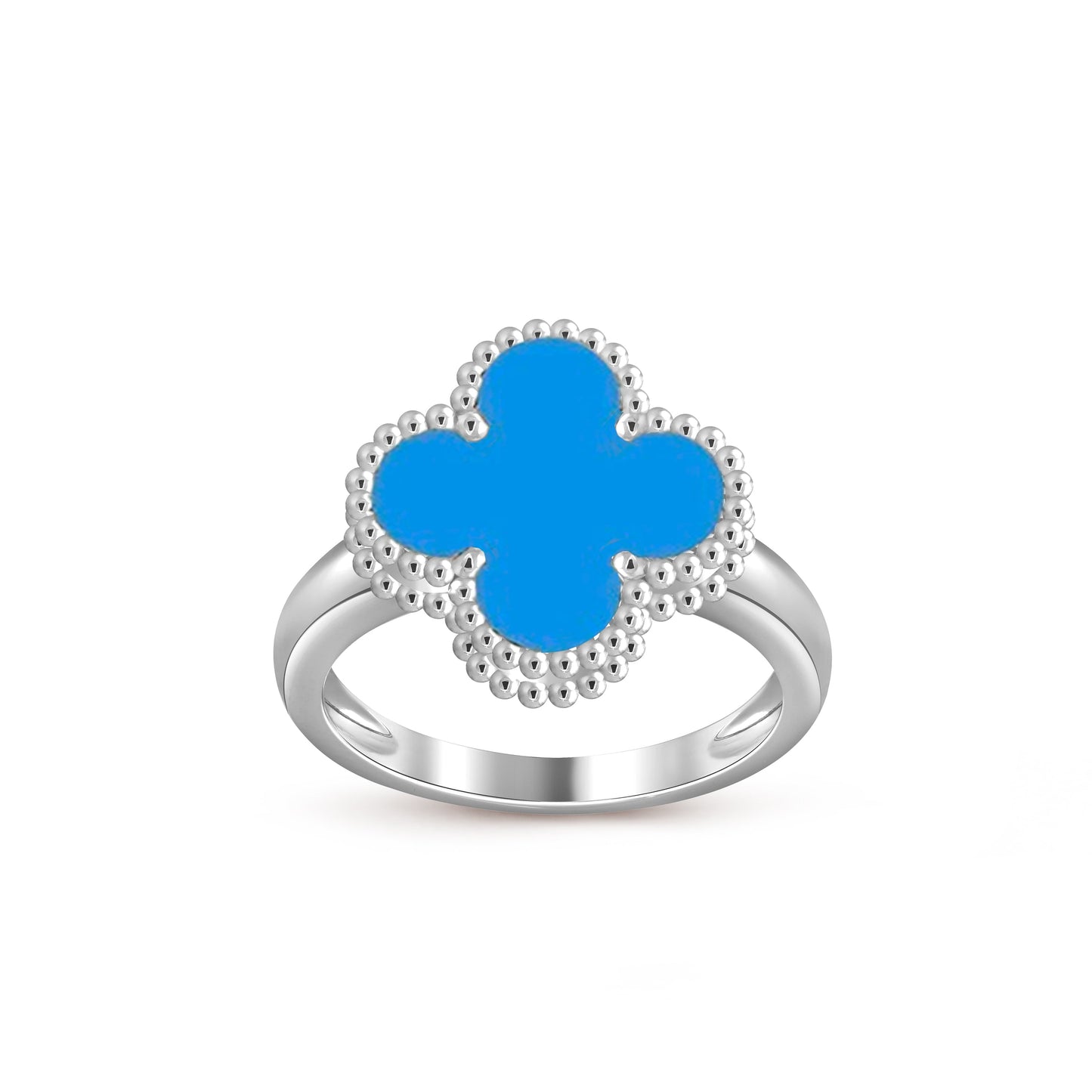 [Limara]LUCKY CLOVER VINTAGE WHITE GOLD RING COLLECTION