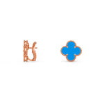 [Limara]15MM CLOVER FLOWER STUD EARRINGS ROSE GOLD COLLECTION