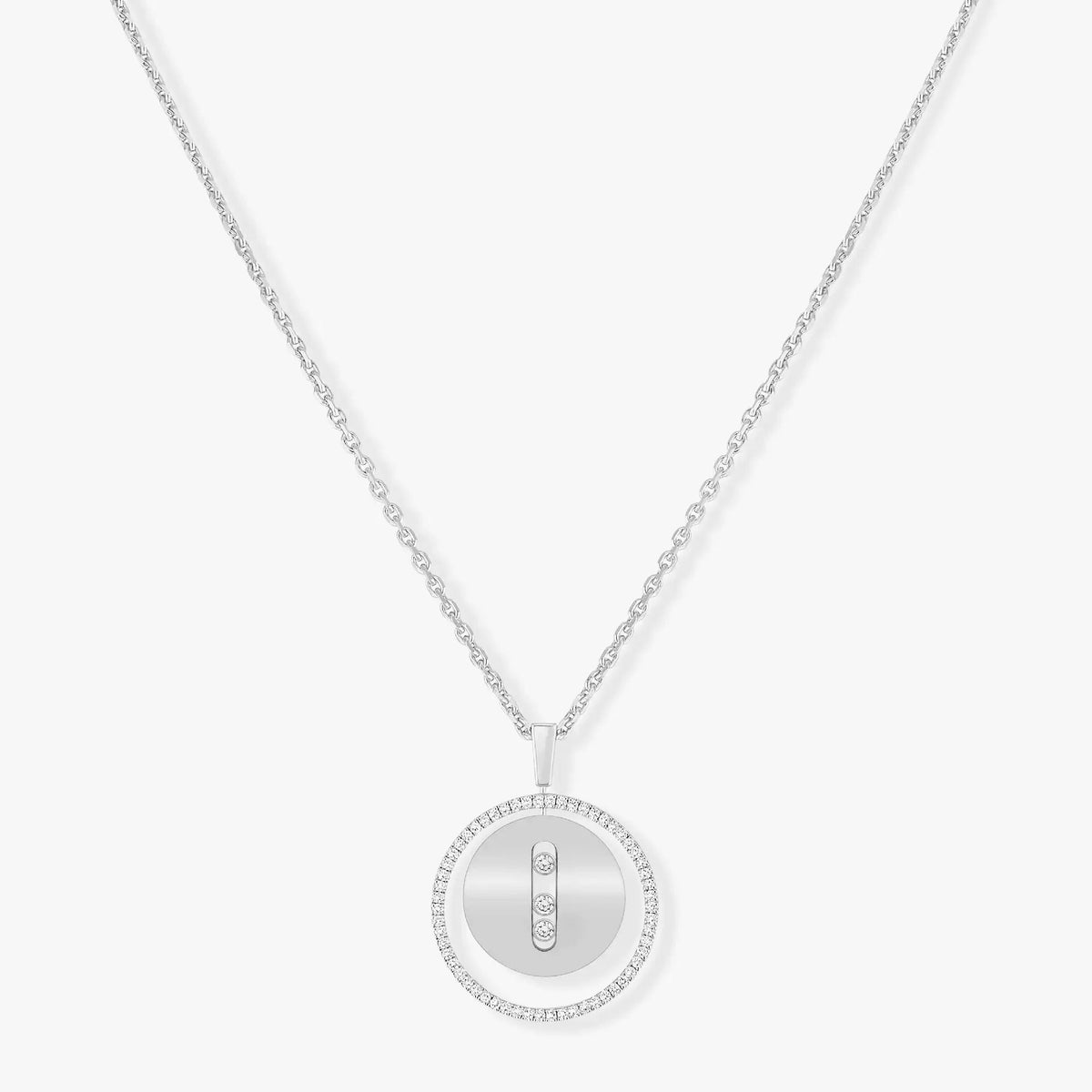 [Limara]LUCKY MOVE MM SILVER DIAMOND NECKLACE