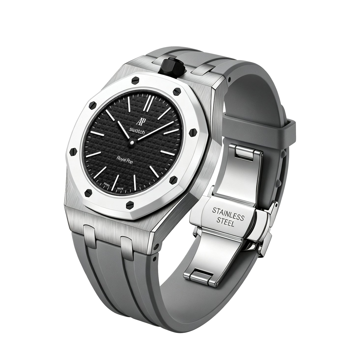 [Limara]Royal Oak Pop Exclusive Steel Case & Silicone Strap With Cradle