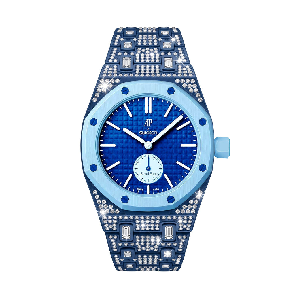 Royal Oak Pop Exclusive Bioceramic Case & Bioceramic Strap Full Diamond