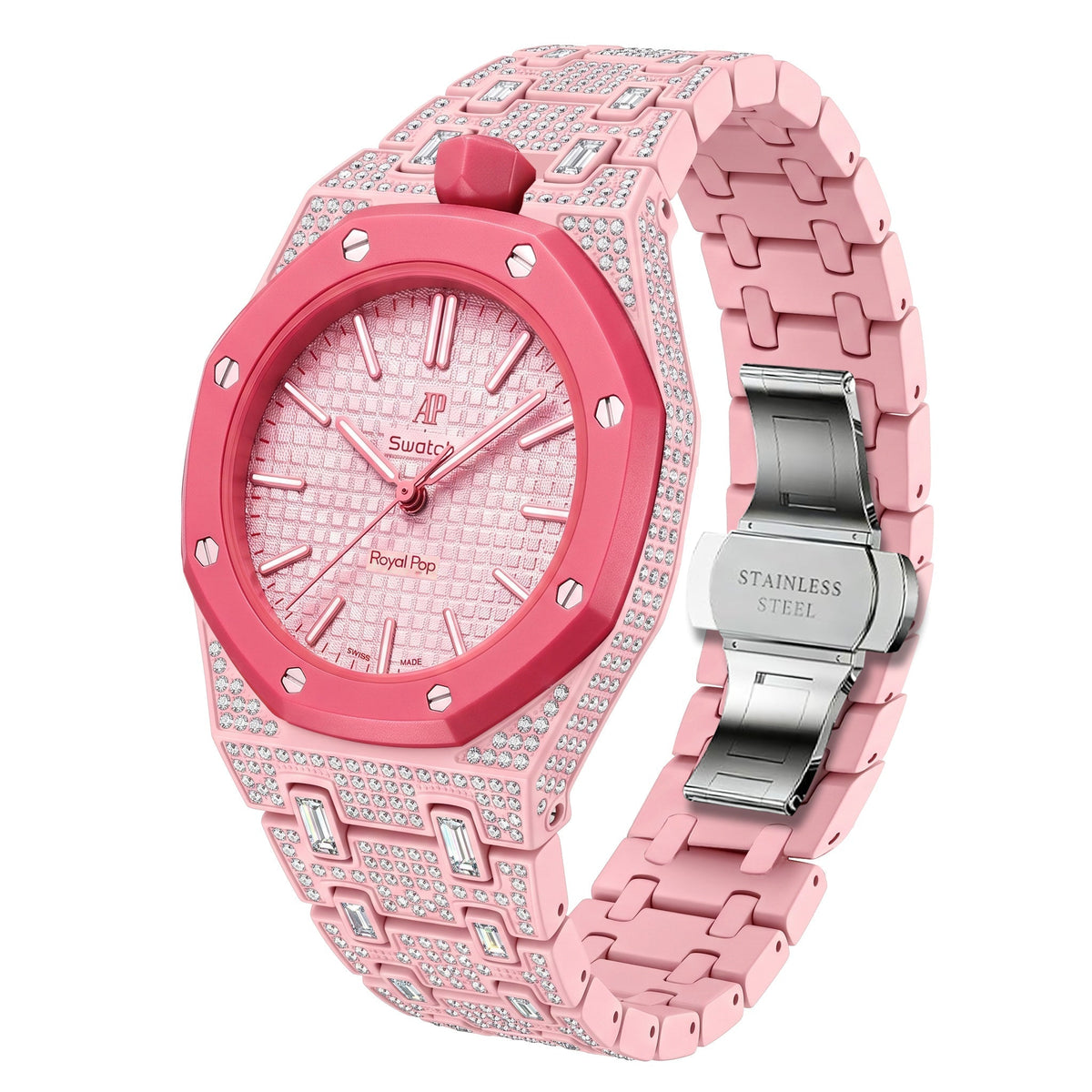 [Limara]Royal Oak Pop Exclusive Bioceramic Case & Bioceramic Strap Full Diamond