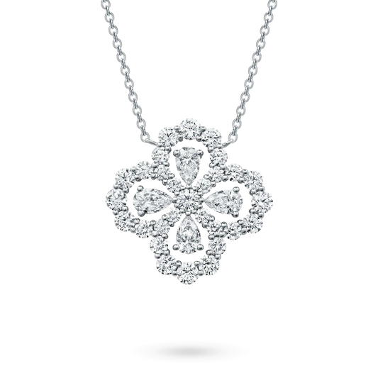 [Limara]LOOP NECKLACE FULL MOTIF DIAMOND 16MM MULTIPLE COLORS
