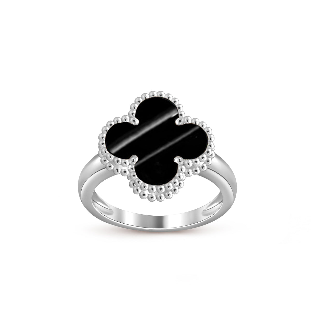 [Limara]LUCKY CLOVER VINTAGE WHITE GOLD RING COLLECTION