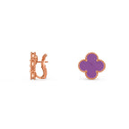 [Limara]15MM CLOVER FLOWER STUD EARRINGS ROSE GOLD COLLECTION