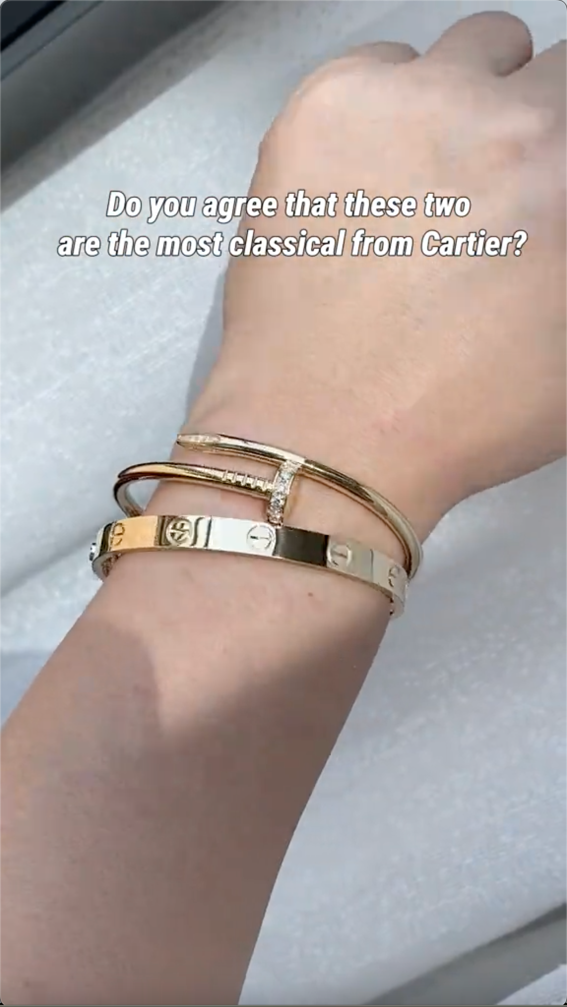 [Limara] LOVE Classic & JUSTE Diamond Bracelet Stack Set