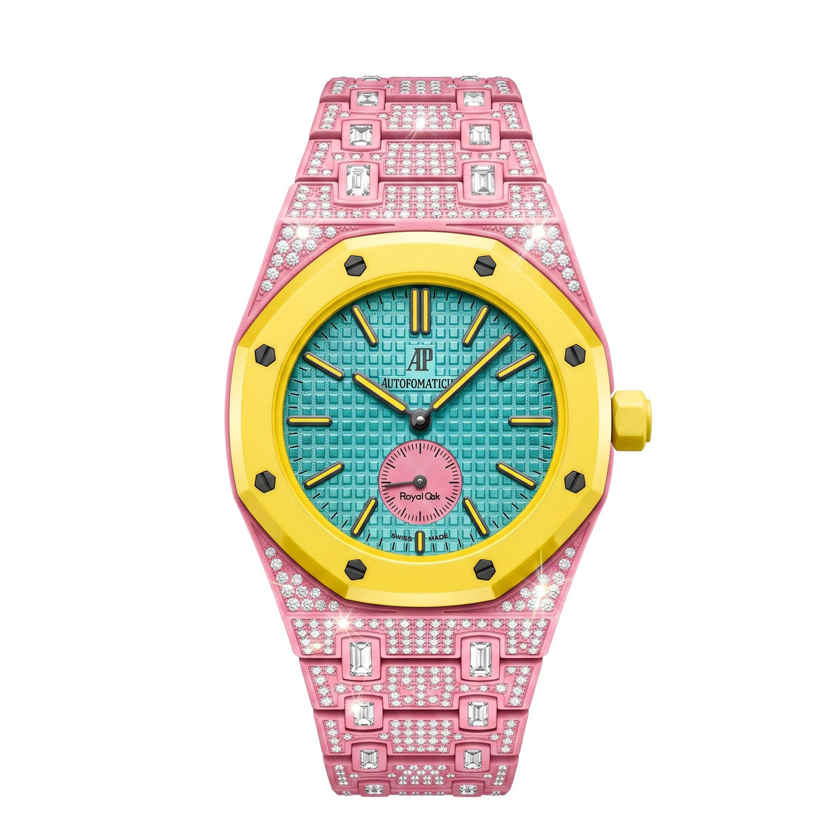 [Limara]Royal Oak Pop Exclusive Bioceramic Case & Bioceramic Strap Full Diamond