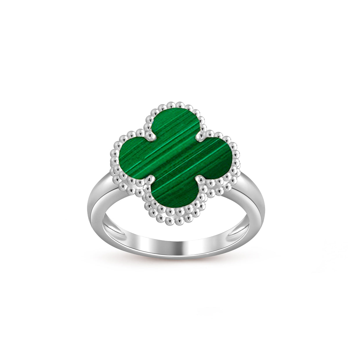 [Limara]LUCKY CLOVER VINTAGE WHITE GOLD RING COLLECTION