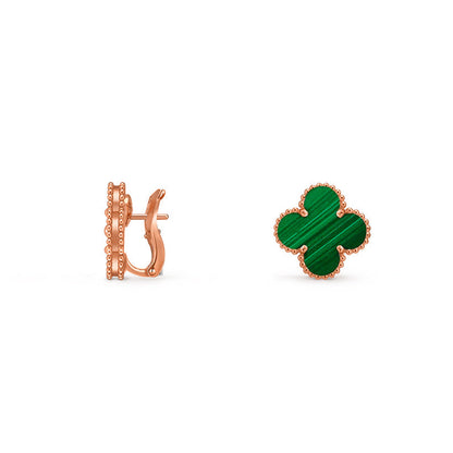 [Limara]15MM CLOVER FLOWER STUD EARRINGS ROSE GOLD COLLECTION