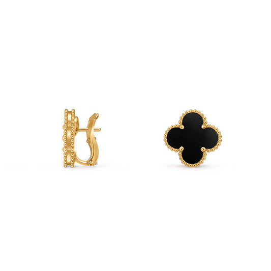 [Limara]15MM CLOVER FLOWER STUD EARRINGS GOLD COLLECTION