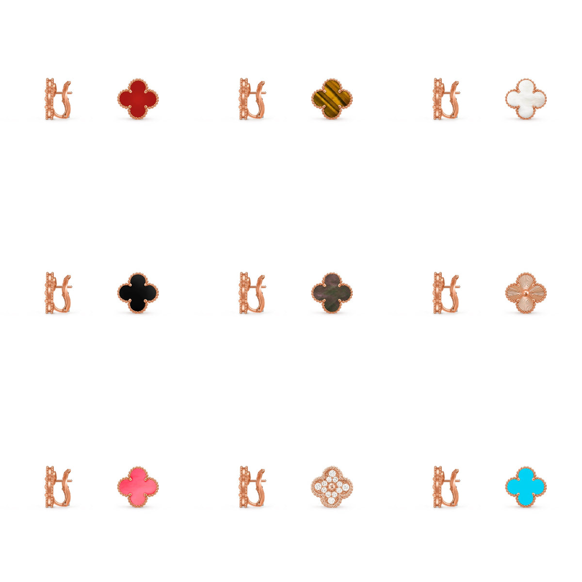 [Limara] CLOVER 15MM MOP EARRINGS COLLECTION