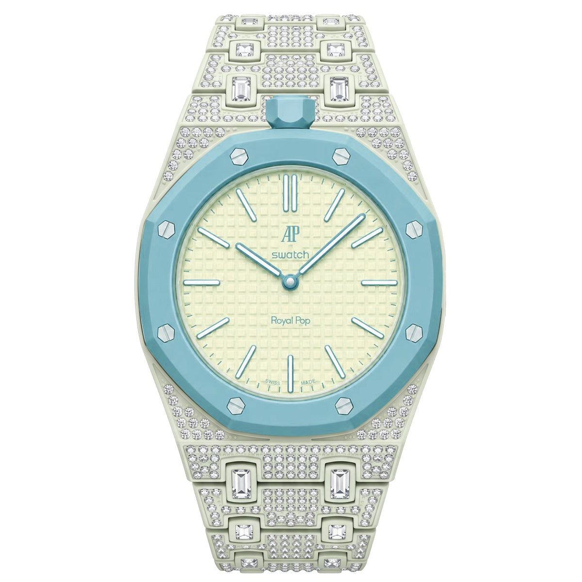[Limara]Royal Oak Pop Exclusive Bioceramic Case & Bioceramic Strap Full Diamond