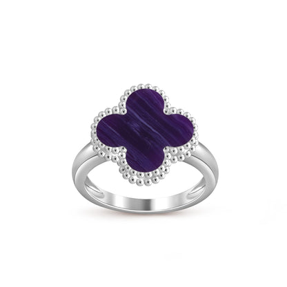 [Limara]LUCKY CLOVER VINTAGE WHITE GOLD RING COLLECTION