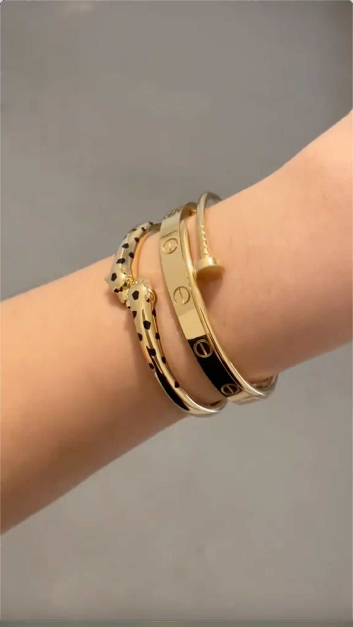 [Limara] Panthre & LOVE  & JUSTE  Diamond Bracelet Stack Set