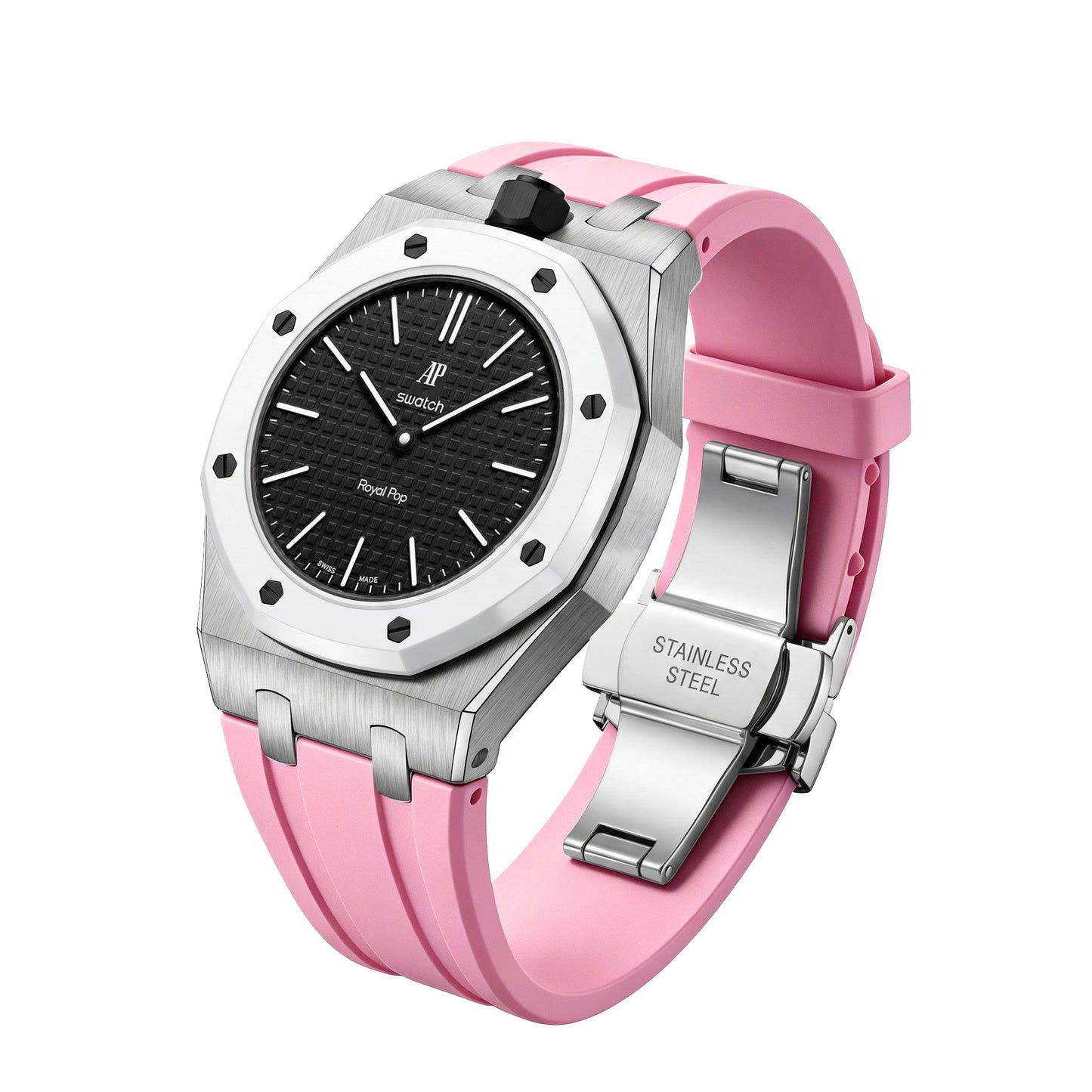 [Limara]Royal Oak Pop Exclusive Steel Case & Silicone Strap With Cradle