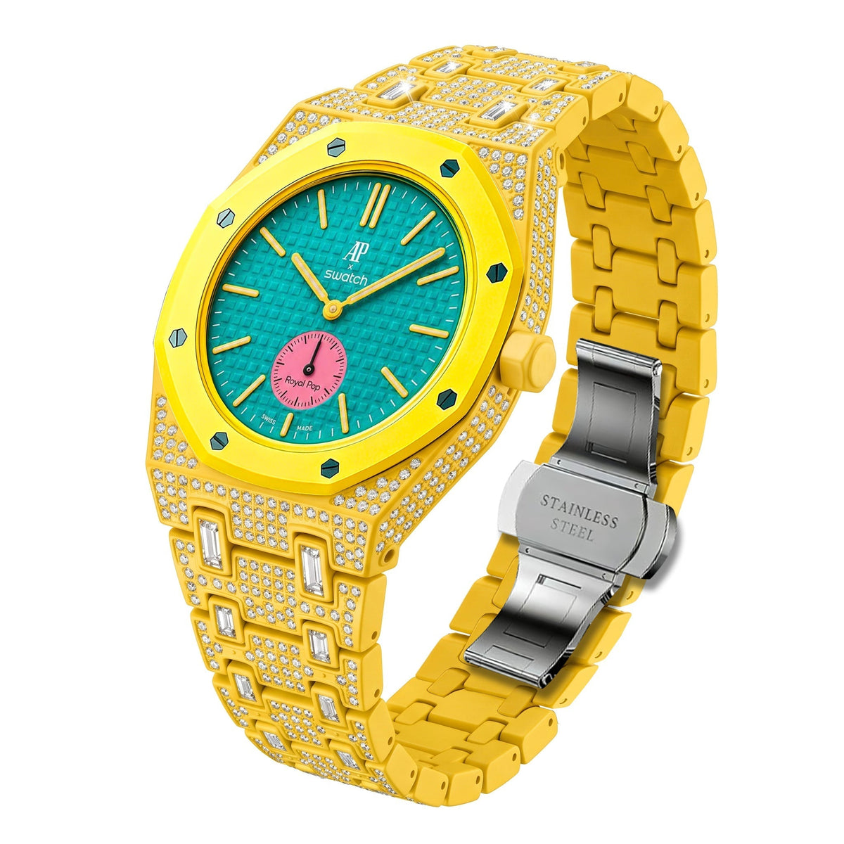 [Limara]Royal Oak Pop Exclusive Bioceramic Case & Bioceramic Strap Full Diamond