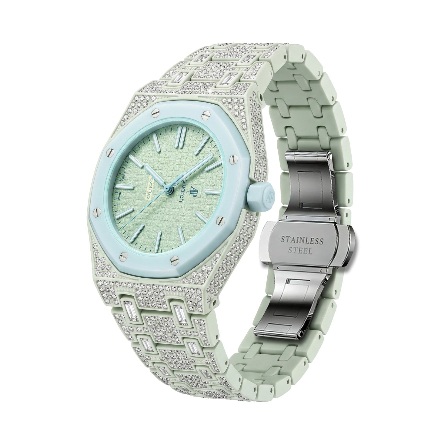 [Limara]Royal Oak Pop Exclusive Bioceramic Case & Bioceramic Strap Full Diamond