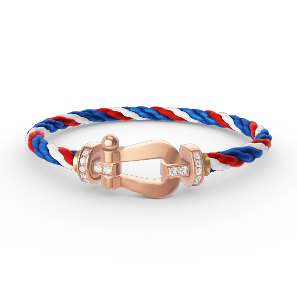 [Limara]FORCE LARGE HORSESHOE HALF DIAMOND BRACELET - ROSE GOLD