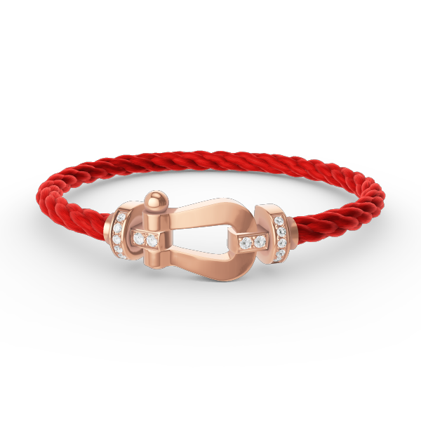 [Limara]FORCE LARGE HORSESHOE HALF DIAMOND BRACELET - ROSE GOLD