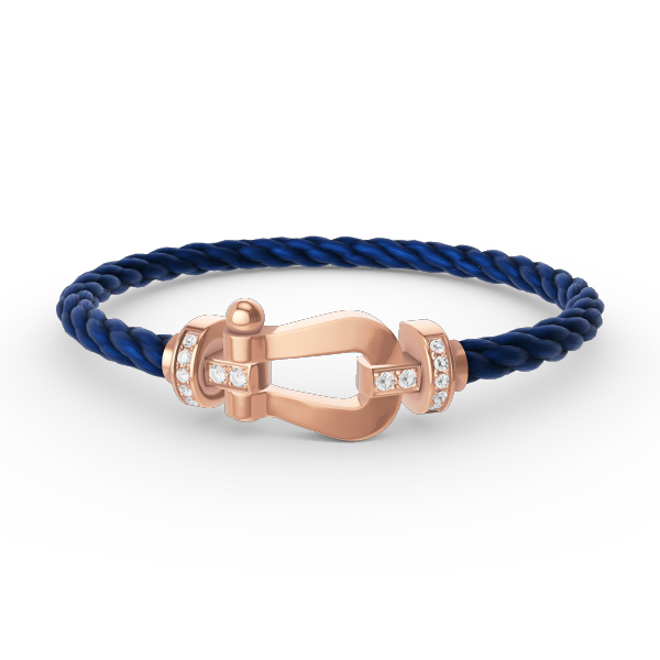 [Limara]FORCE LARGE HORSESHOE HALF DIAMOND BRACELET - ROSE GOLD
