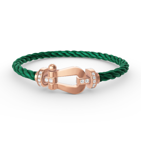 [Limara]FORCE LARGE HORSESHOE HALF DIAMOND BRACELET - ROSE GOLD