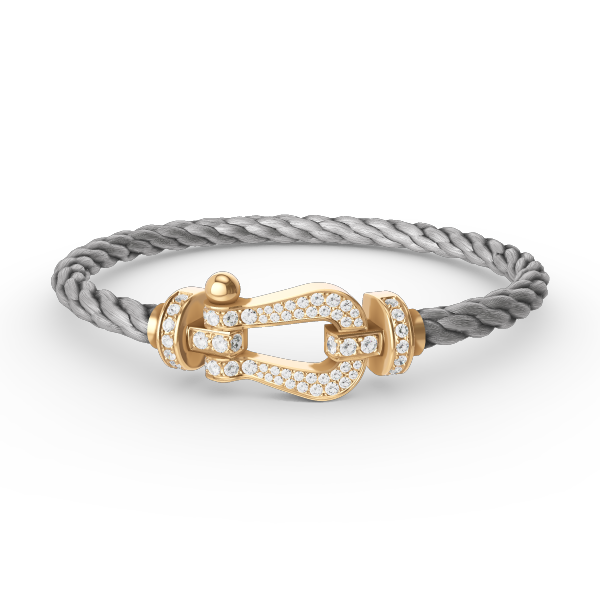 [Limara]FORCE LARGE HORSESHOE FULL DIAMOND BRACELET - GOLD