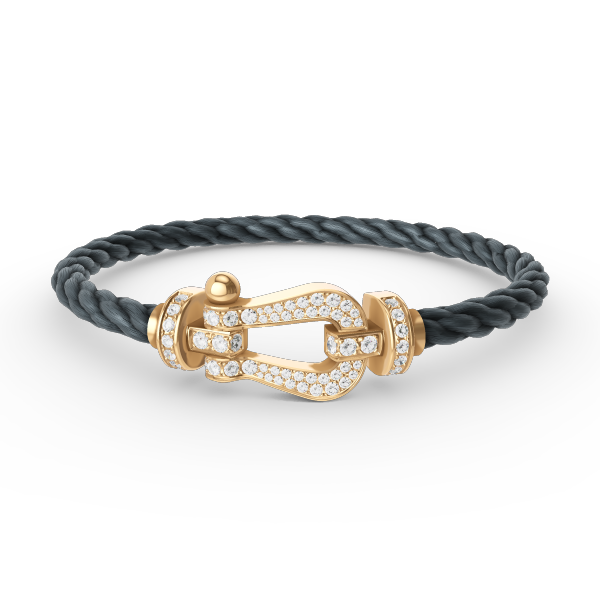 [Limara]FORCE LARGE HORSESHOE FULL DIAMOND BRACELET - GOLD