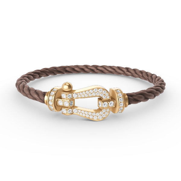 [Limara]FORCE LARGE HORSESHOE FULL DIAMOND BRACELET - GOLD