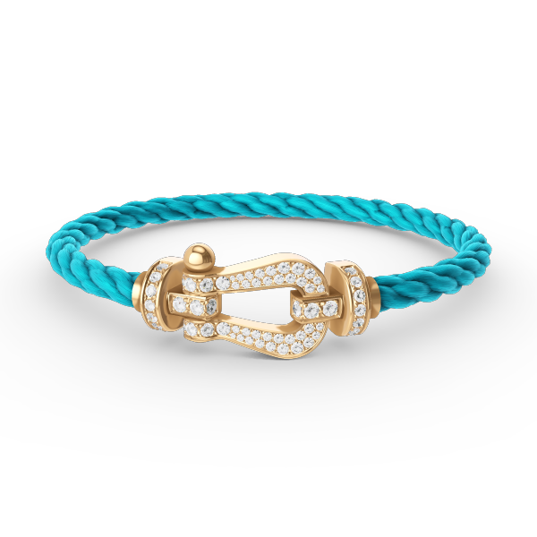 [Limara]FORCE LARGE HORSESHOE FULL DIAMOND BRACELET - GOLD