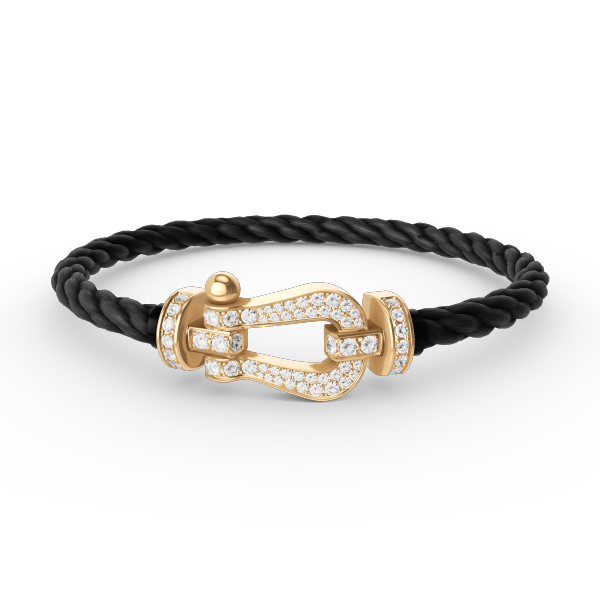 [Limara]FORCE LARGE HORSESHOE FULL DIAMOND BRACELET - GOLD