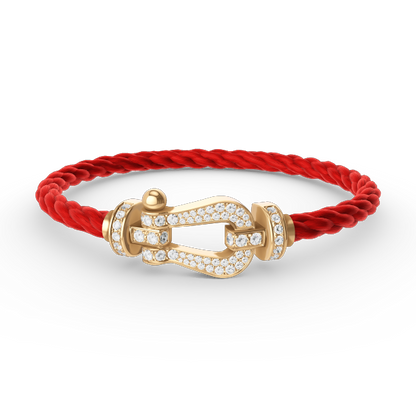 [Limara]FORCE LARGE HORSESHOE FULL DIAMOND BRACELET - GOLD