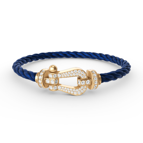 [Limara]FORCE LARGE HORSESHOE FULL DIAMOND BRACELET - GOLD