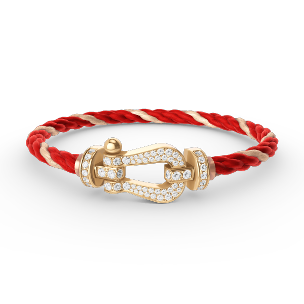 [Limara]FORCE LARGE HORSESHOE FULL DIAMOND BRACELET - GOLD