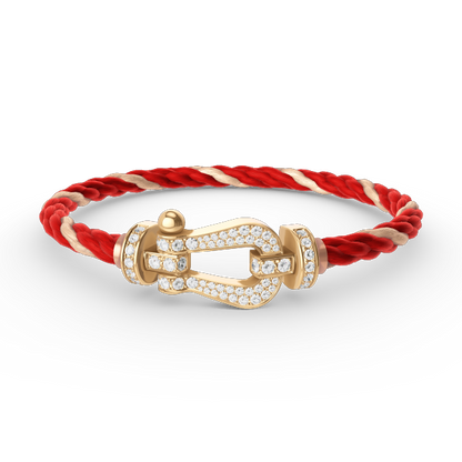 [Limara]FORCE LARGE HORSESHOE FULL DIAMOND BRACELET - GOLD