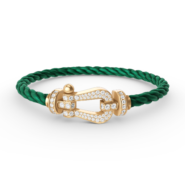 [Limara]FORCE LARGE HORSESHOE FULL DIAMOND BRACELET - GOLD