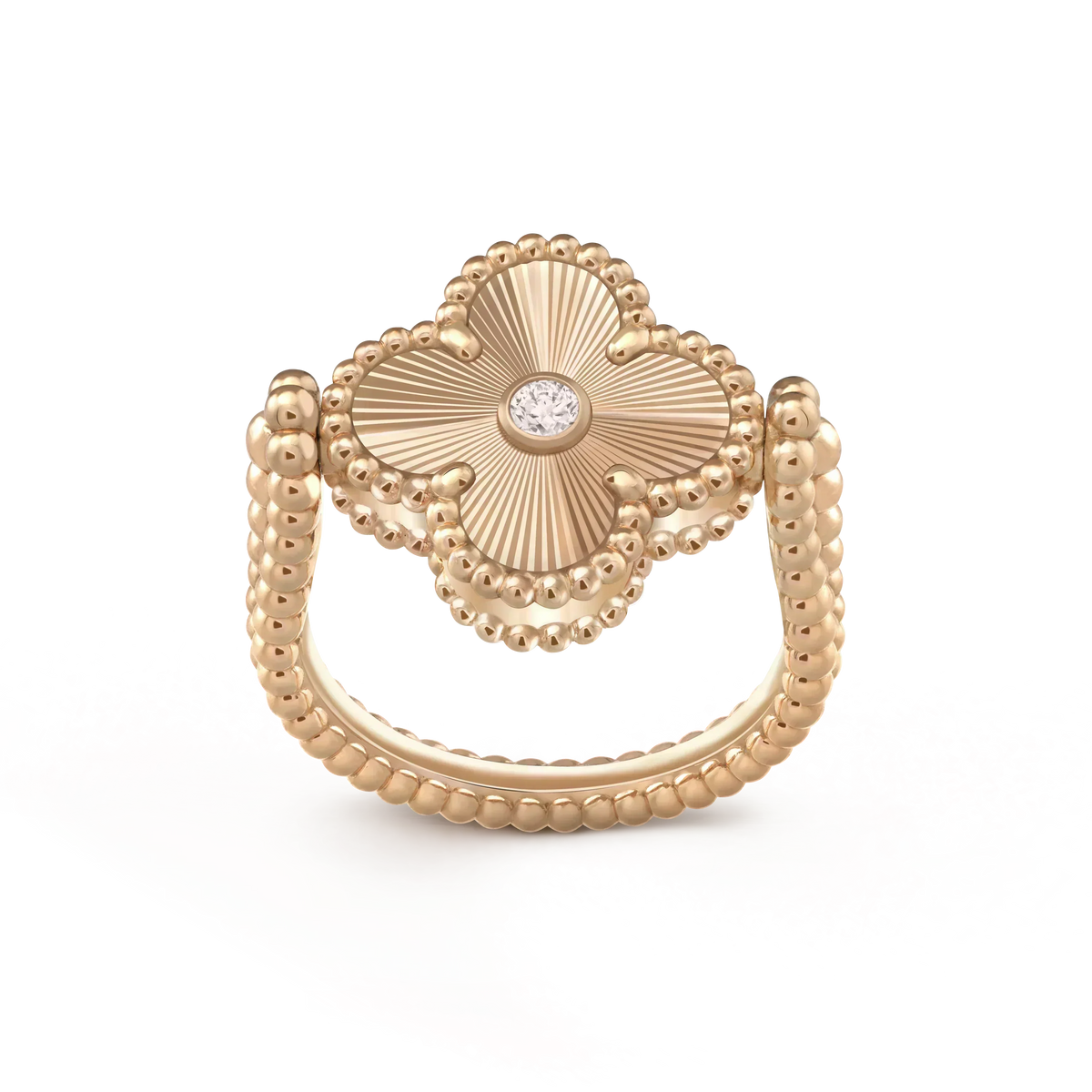 [Limara]LUCKY CLOVER GOLD REVERSIBLE RING