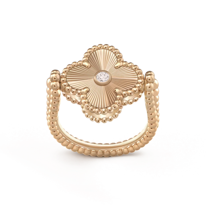 [Limara]LUCKY CLOVER GOLD REVERSIBLE RING