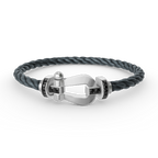 [Limara]FORCE LARGE HORSESHOE BLACK DIAMOND BRACELET - WHITE GOLD