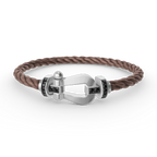 [Limara]FORCE LARGE HORSESHOE BLACK DIAMOND BRACELET - WHITE GOLD