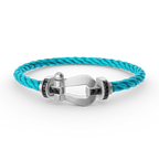 [Limara]FORCE LARGE HORSESHOE BLACK DIAMOND BRACELET - WHITE GOLD