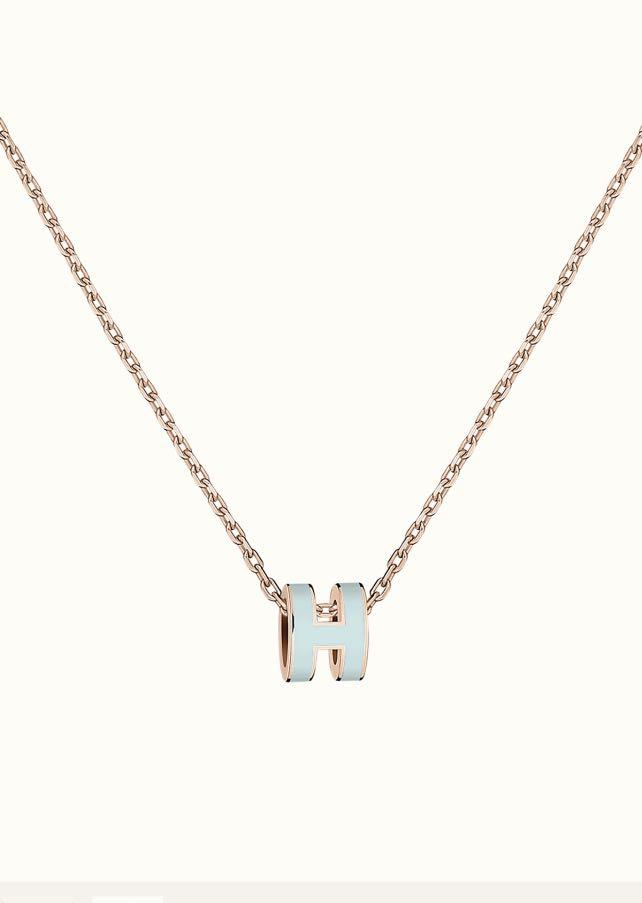 [Limara]POP H LIGHT BLUE NECKLACE