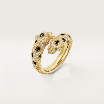 [Limara] PANTHERE DOUBLE HEADED FULL DIAMOND  RING