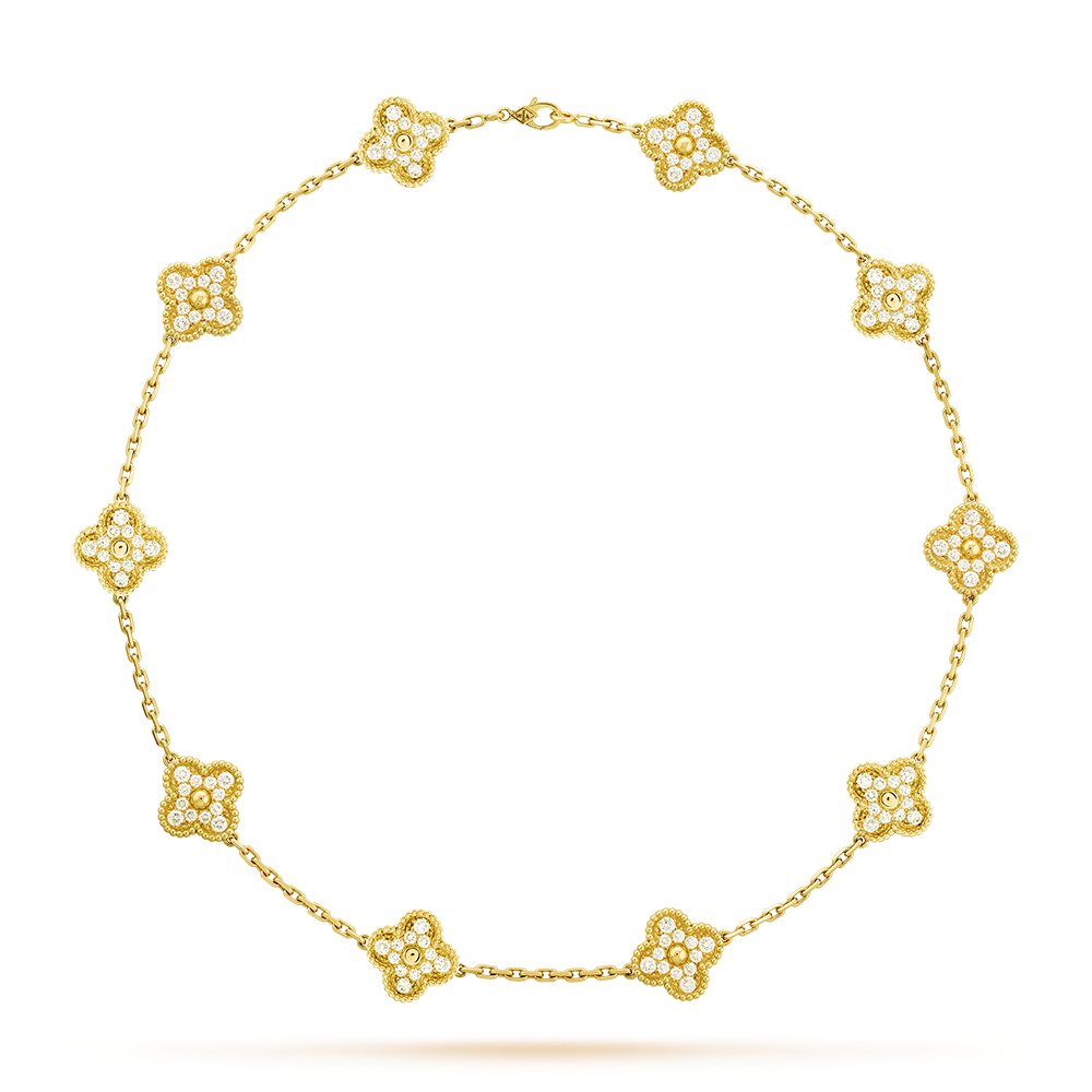 [Limara]CLOVER 10 MOTIFS DIAMOND NECKLACE