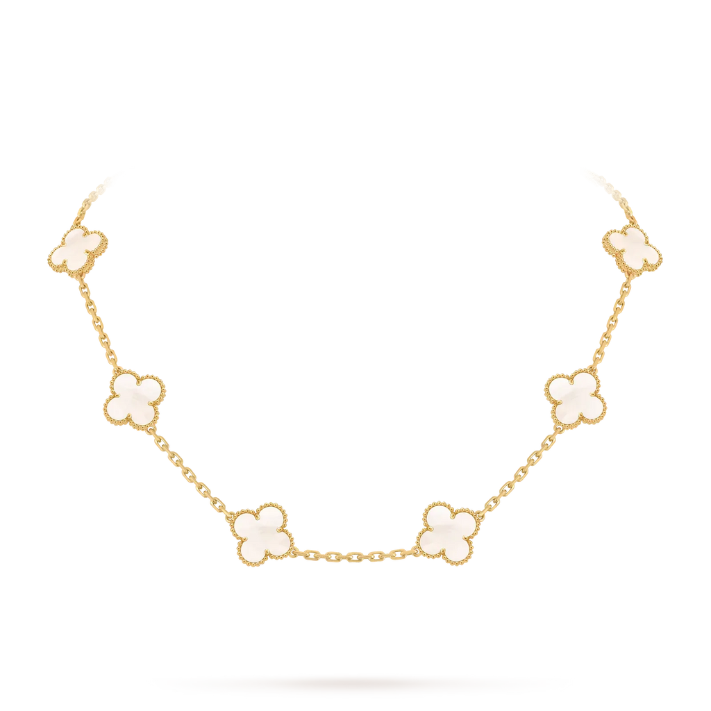 [Limara]CLASSIC LUCKY 10-MOTIF CLOVER NECKLACE GOLD COLLECTION