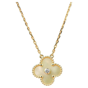 [Limara]CLOVER 15MM DIAMOND GOLD MOTHER OF PEARL NECKLACE