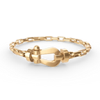 [Limara]FORCE LARGE HORSESHOE CLASP METAL BRACELET