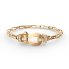 [Limara]FORCE LARGE HORSESHOE CLASP METAL BRACELET