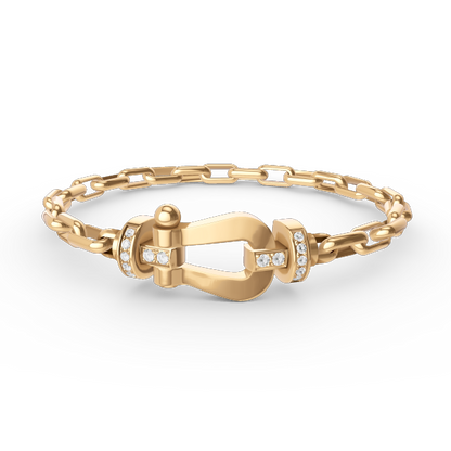 [Limara]FORCE LARGE HORSESHOE CLASP METAL BRACELET